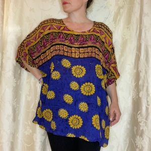 Vintage Rayon Blouse, Plus Size 3X